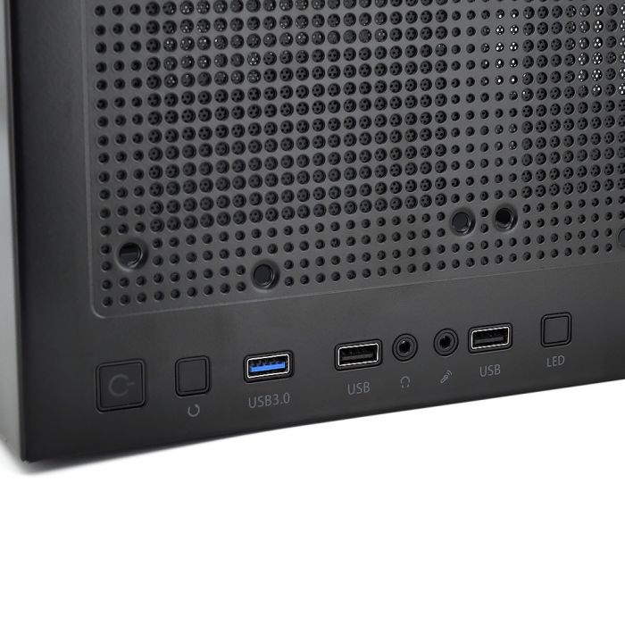 
					Комп'ютерний корпус YOGO M2PRO - 0.7mm SPCC, ATX, 1x3.0 USB+2x2.0 USB+Audio, Black, (411x216x490mm), без БП