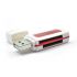 
					Кардрідер універсальний 4в1 MERLION CRD-5RD TF / Micro SD, USB2.0, RED, OEM Q50