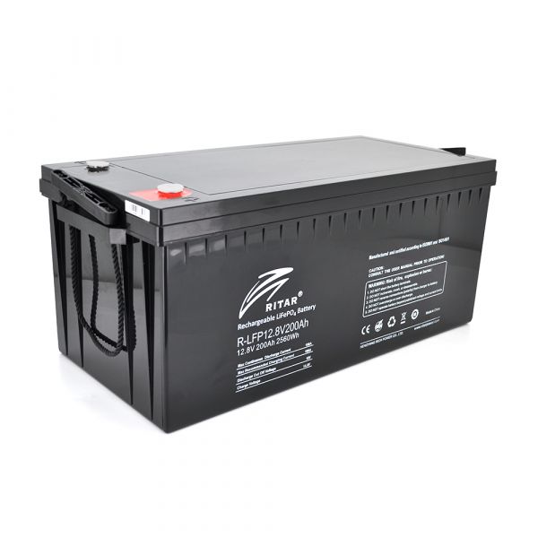 
					Акумуляторна батарея Ritar LiFePO4 12,8V 200Ah 2560Wh  ( 522 х 240 х 219 (224) ) Q1