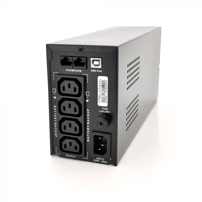 
					ДБЖ Ritar RTP650L-UX-IEC (390W) Proxima-L, LED, AVR, 3st, USB, 4xIEC-320 C14, 145-290Vac, 1x12V7Ah, plastik Case (314 x 97 X 143) 4,6 кг Q4
