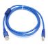 
					Кабель USB 2.0 RITAR AM / BM, 1.8m, 1 ферит, прозорий синій Q250