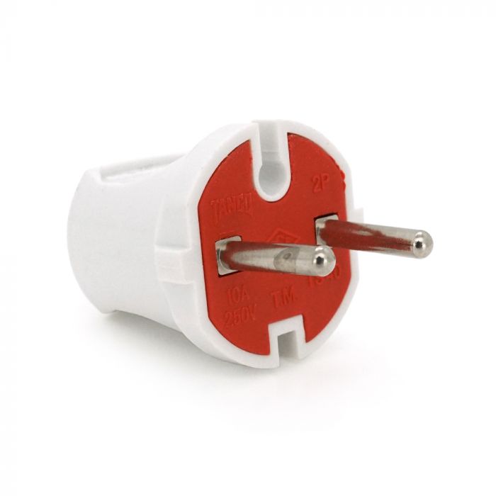 
					Вилка без заземлення 6А 250V A113, White, Q24