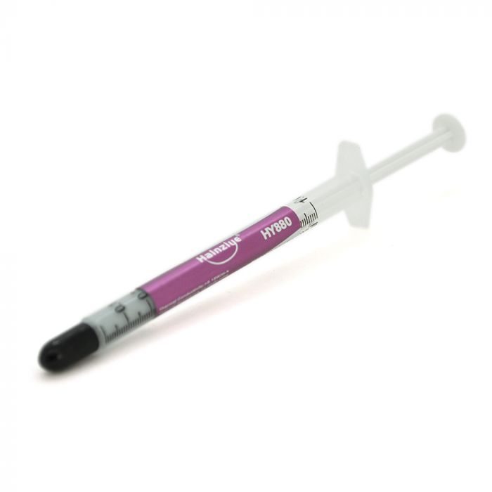 
					Паста термопровідна HY-880 0.5g, шприц, Grey,> 5,15W / m-K, <0.004 ° C-in² / W, -30 ° ≈340 °, Блистер Q50