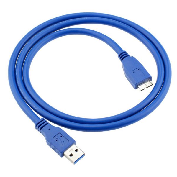 
					Кабель Usb 3.0 AM to Micro-B Blue 0.5m для жорстких дисків