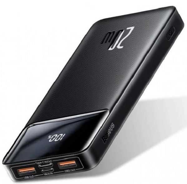 Універсальна мобільна батарея  10000mAh BASEUS 20W, Bipow Digital Display, Black