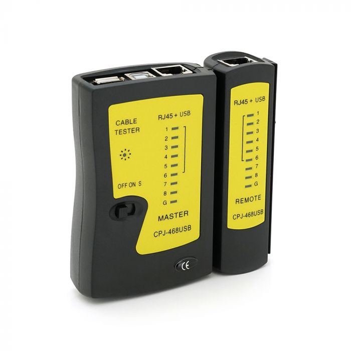 
					Кабельний тестер Merlion NSHL468U, RJ-45 + USB