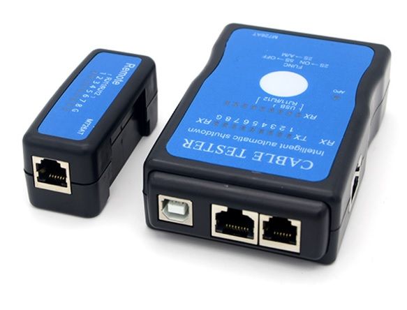 
					Кабельний тестер Merlion M726ATUSB, RJ-45 + USB, батарейки в комплекті немає
