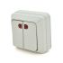 
					Вимикач подвійний зовнішнього монтажу O0023, White, Q20