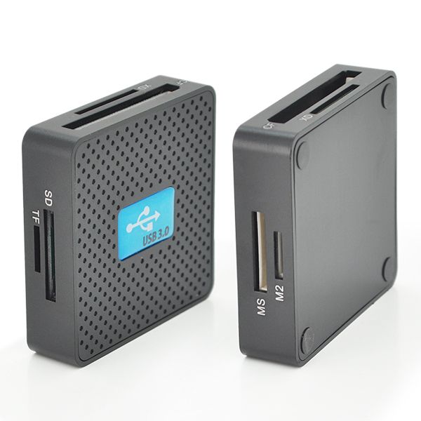 
					Кардрідер універсальний USB 3.0 HDH-939 SD / MMC / MS / TF / M2, USB2.0, Black, Блистер