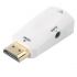 
					Конвертер-адаптер HDMI (тато) на VGA (мама), White, CristalBox
