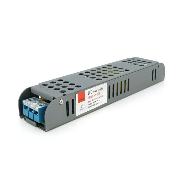 
					Імпульсний блок живлення 24В 6.25А (150Вт) перфорований SLIM