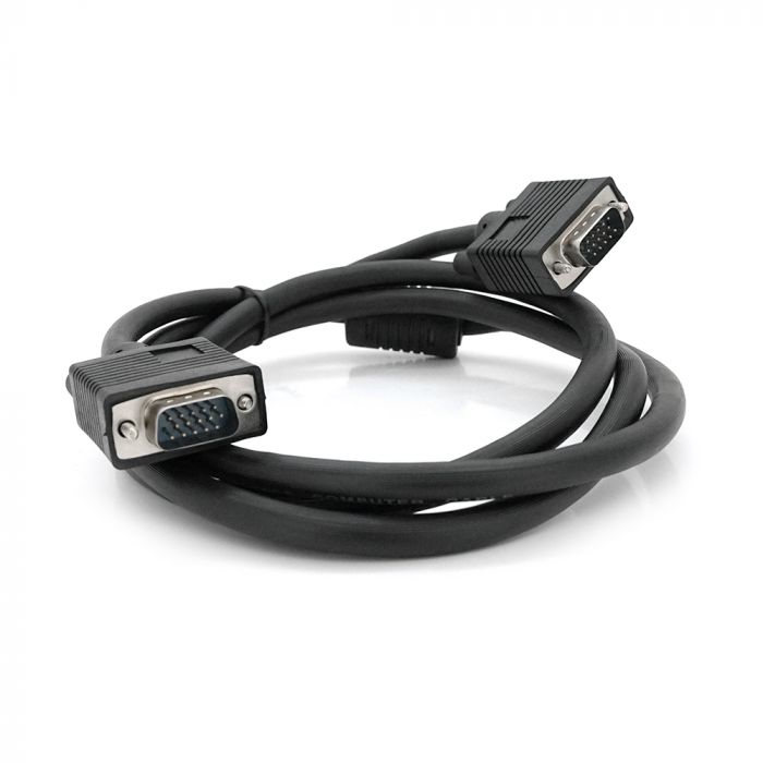 
					Кабель Merlion VGA 1.5m, male to male (тато-тато), 1 ферит, чорний, Пакет Q125