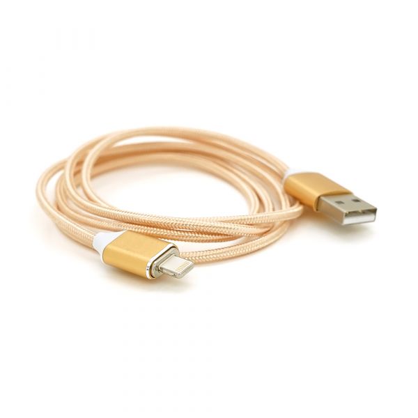 
					Магнітний кабель USB 2.0 / Micro, 1m, 2А, індикатор заряду, тканинна оплетка, знімач, Gold, Blister ( під наконечник 8751 )