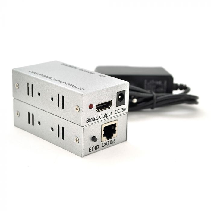 
					Одноканальний активний подовжувач HDMI сигналу по UTP кабелю. Дальність передачі: до 60метров, cat5e / cat6e 1080P / 3D
