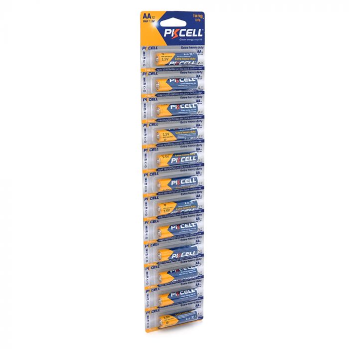
					Батарейка сольова PKCELL 1.5V AA / R6, 12 штук в блістері ціна за блістер, Q10