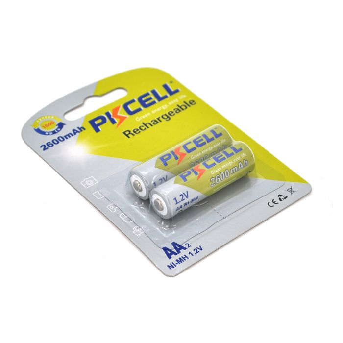 
					Акумулятор PKCELL 1.2V AA 2600mAh NiMH Rechargeable Battery, 2 штуки в блістері ціна за блістер, Q12