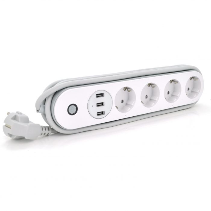 
					Мережевий фільтр з WiFi управлінням на 4 розетки + 3 USB виходи