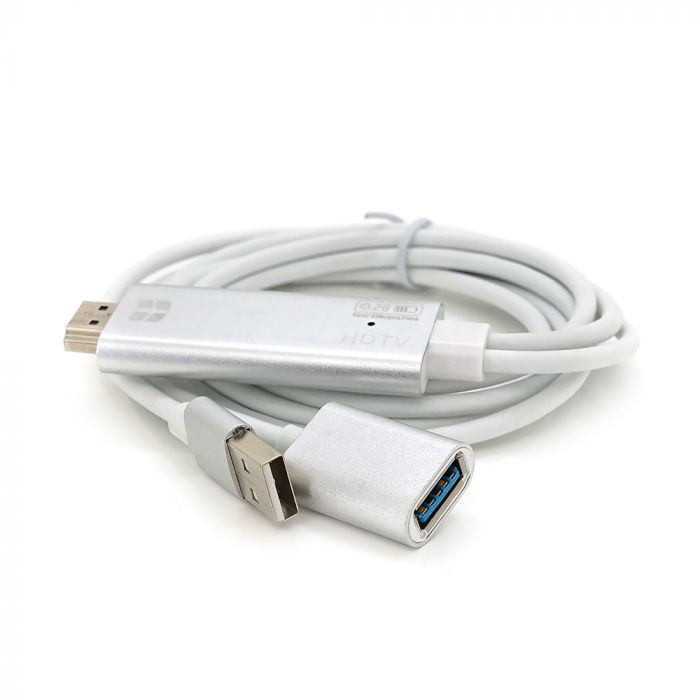 
					Конвертер USB (папа) на HDMI(папа) 1,8м, GOLD, 4K/2K, Пакет