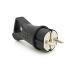 
					Вилка каучукова з заземленням, 16A 250V 602227, Black