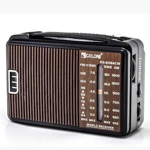 
					Радиоприемник GOLON RX-608, LED, 2x3W, FM радио, AUX, корпус пластмасс, Black, BOX
