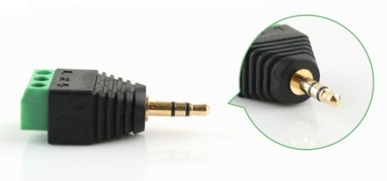 
					Роз'єм для підключення  miniJack 3.5" Stereo (3 контакта) із клемами под кабель