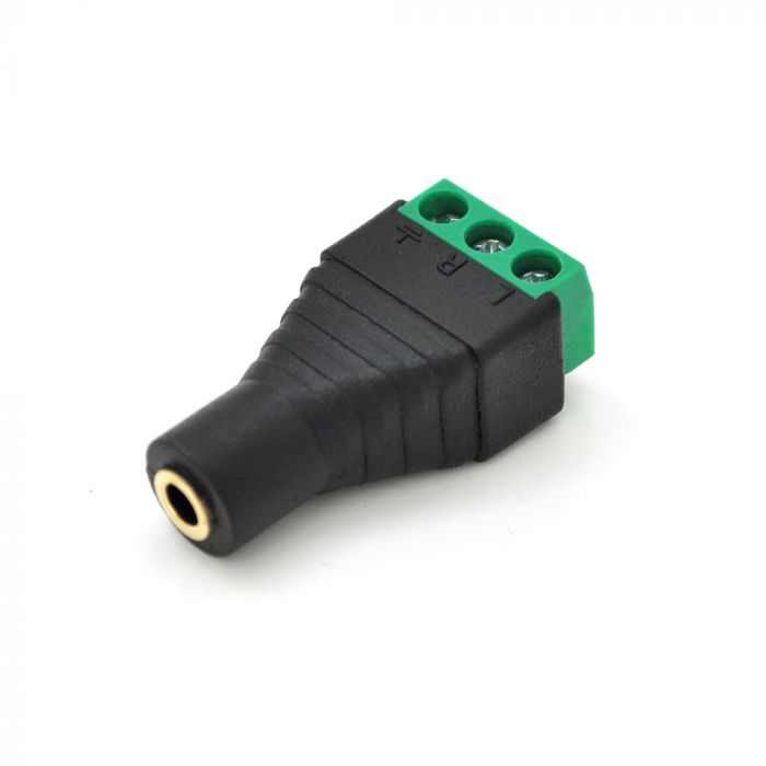
					Гніздо для підключення  miniJack 3.5 Stereo (3 контакти) із клемами під кабель Q100