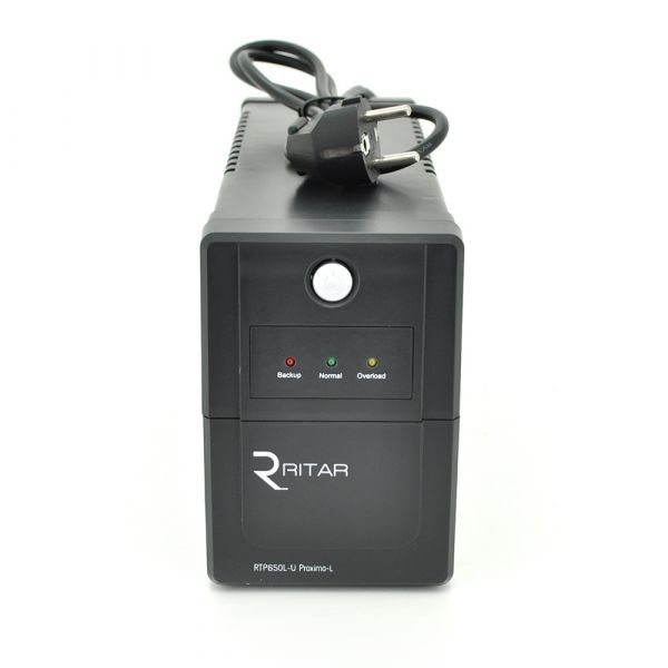 
					ДБЖ Ritar RTP650L-U (390W) Proxima-L, LED, AVR, 2st, USB, 2xSCHUKO socket, 1x12V7Ah, plastik Case ( 340 x 140 X 205) 4.7 кг Q4