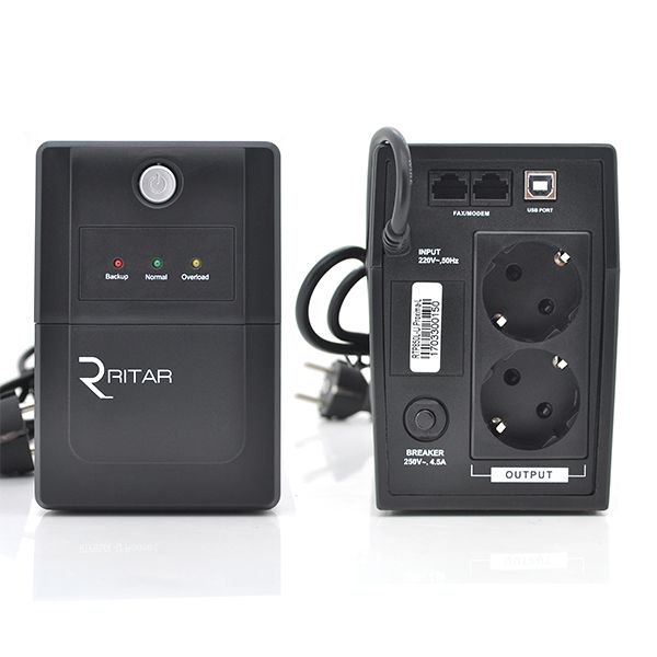 
					ДБЖ Ritar RTP650L-U (390W) Proxima-L, LED, AVR, 2st, USB, 2xSCHUKO socket, 1x12V7Ah, plastik Case ( 340 x 140 X 205) 4.7 кг Q4