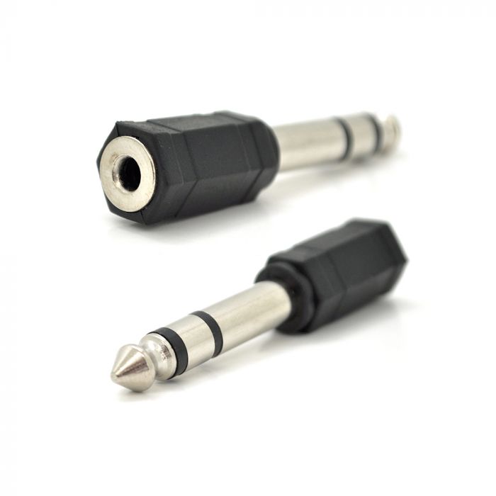 
					Конвертер Jack 6.3 (тато) / Jack 3.5 (мама) Stereo, Black, пластик, Q100