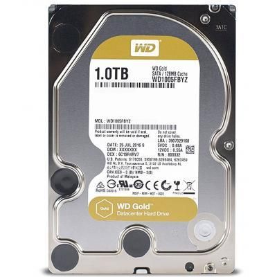 Жорсткий диск 3.5"   1TB Western Digital WD Gold  (7200rpm, SATA 3, 128MB)  (WD1005FBYZ)