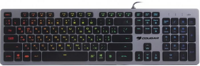 Клавіатура ігрова Cougar VANTAR AX Black  ігрова, RGB-підсвітка,  алюмінієвий корпус