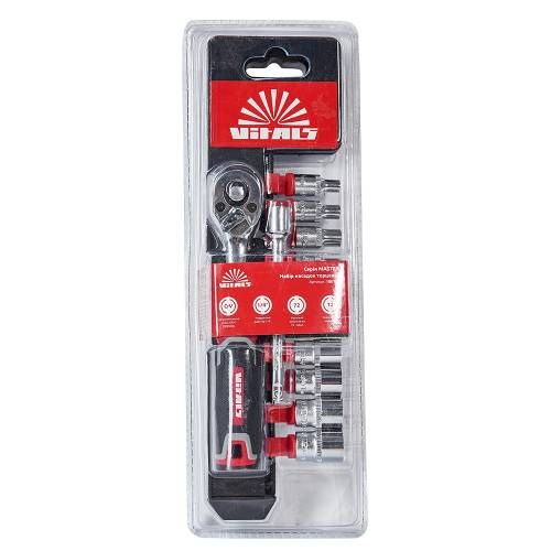 Набір головок торцевих з тріскачкою 1/4″ Vitals Master