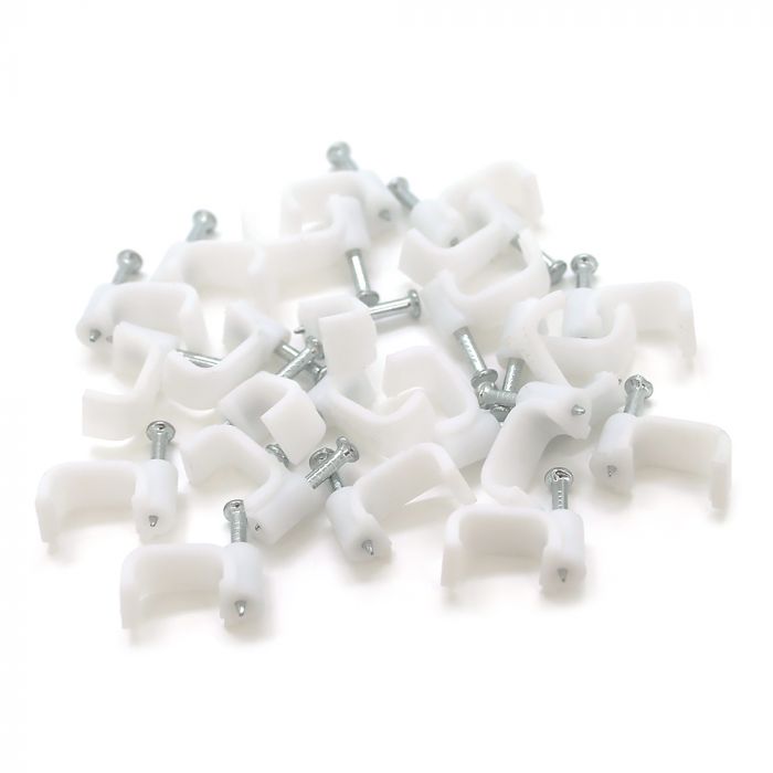 
					Скоби 8мм для кріплення кабелю (100 шт/уп) білі