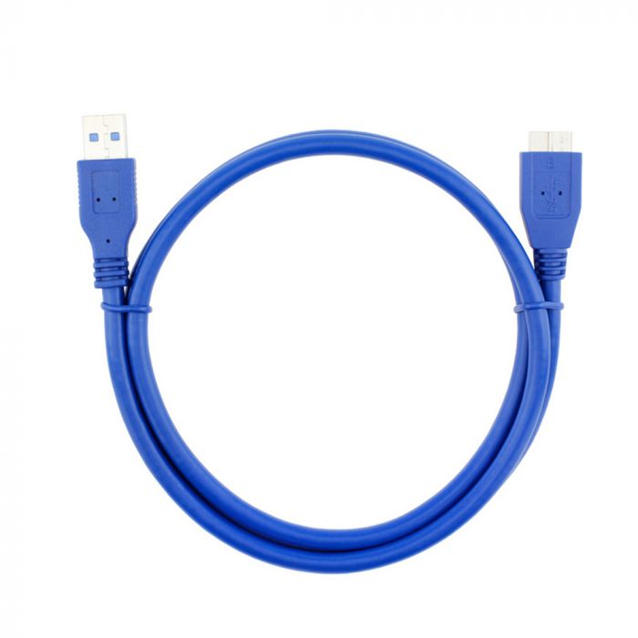 
					Кабель Usb 3.0 AM to Micro-B blue 1.0m для жорстких дисків