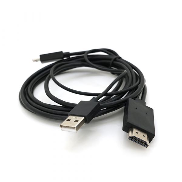 
					Конвертер MHL 11P на HDMI (тато) 1,8м, Black, 4K / 2K, BOX