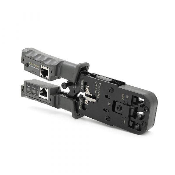 
					Інструмент HT-022 для обжимки RJ-45 (8P8C) та RJ-12/11 (6P6C), з тестером, профі якість