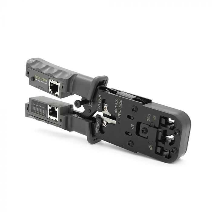 
					Інструмент HT-022 для обжимки RJ-45 (8P8C) та RJ-12/11 (6P6C), з тестером, профі якість