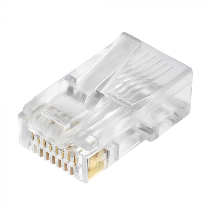 
					Конектор Merlion RJ-45 8P8C UTP Cat-6 (50 шт/уп.) для наскрізного підключення