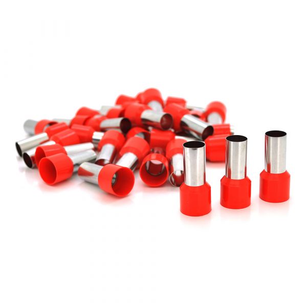 
					Кабельний наконечник VE10-12, 10,0 перетин затискання кабелю, довжина мідної трубки 12мм, ізоляція, 100шт в упаковці, ціна за упаковку