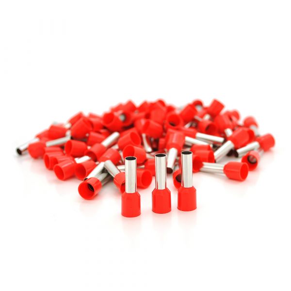 
					Кабельний наконечник VE10-18, 10,0 перетин затискання кабелю, довжина мідної трубки 18мм, ізоляція, 100шт в упаковці, ціна за упаковку