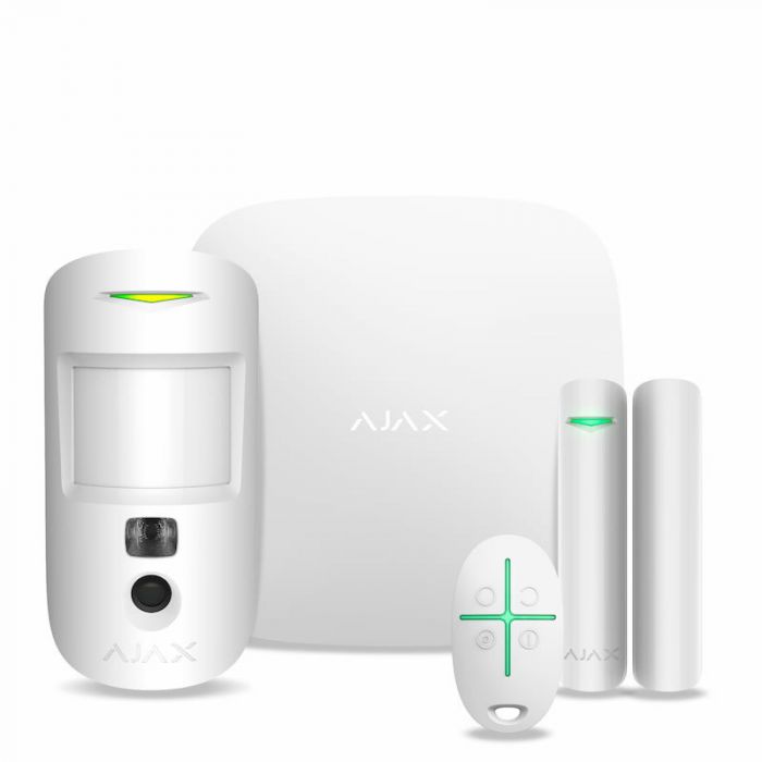 
					Комплект бездротової сигналізації Ajax StarterKit Cam Plus white (Hub 2 Plus / MotionCam / DoorProtect / SpaceControl)