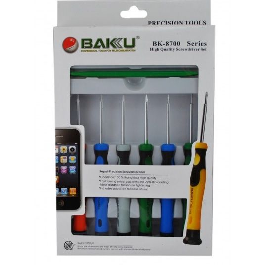 
					Набір інструментів BAKKU BK-8700 (for Nokia, Apple, Samsung), Blister-box