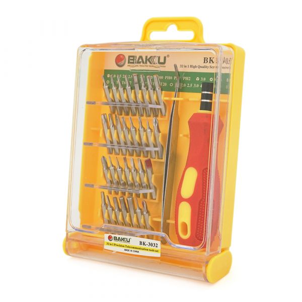 
					Набір викруток BAKKU BK -3032 (Ручка + 28насадок), Box