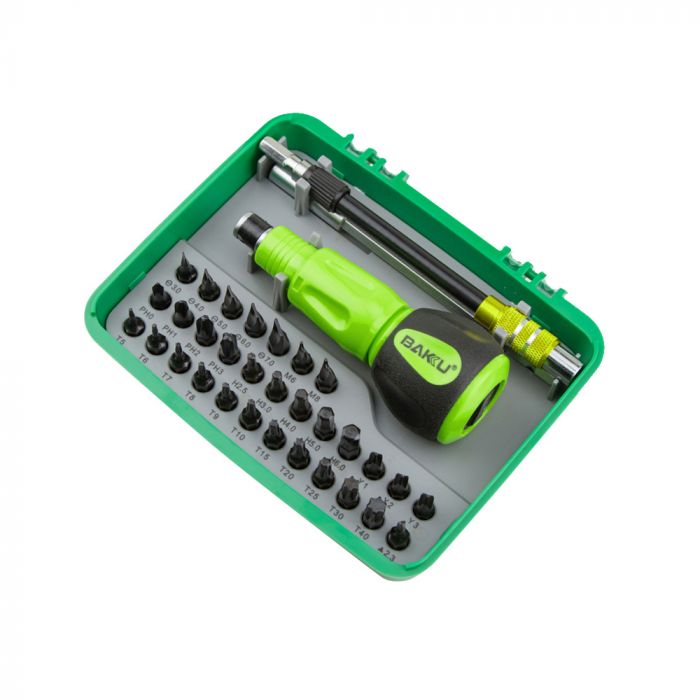 
					Набір викруток BAKKU BK-3034 (Ручка + 34насадок), Box