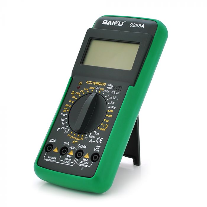 
					Мультиметр BAKKU BK-9205A Вимірювання: V, A, R