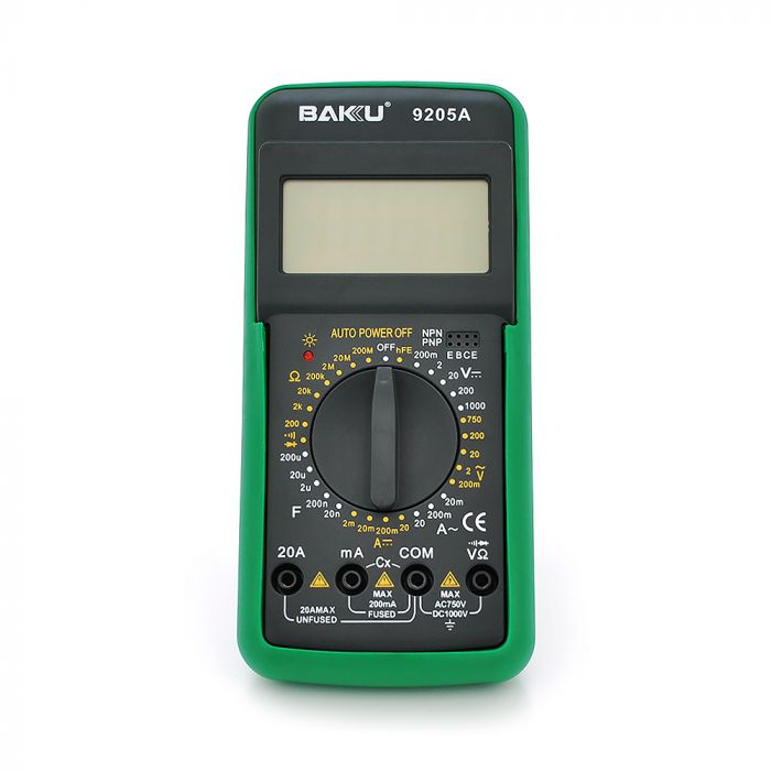 
					Мультиметр BAKKU BK-9205A Вимірювання: V, A, R