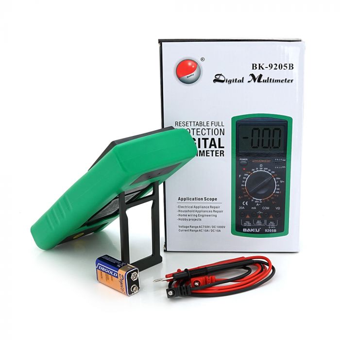 
					Мультиметр BAKKU BK-9205B Вимірювання: V, A, R