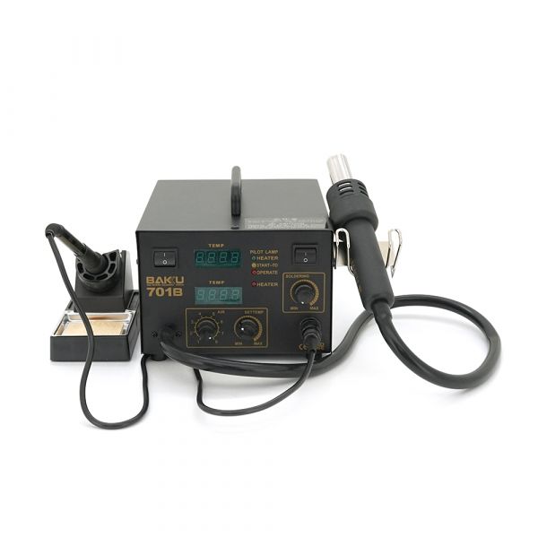 
					Паяльна станція BAKKU BK-701B цифрова індикація, фен, паяльник  (335*280*200) 4,29 кг