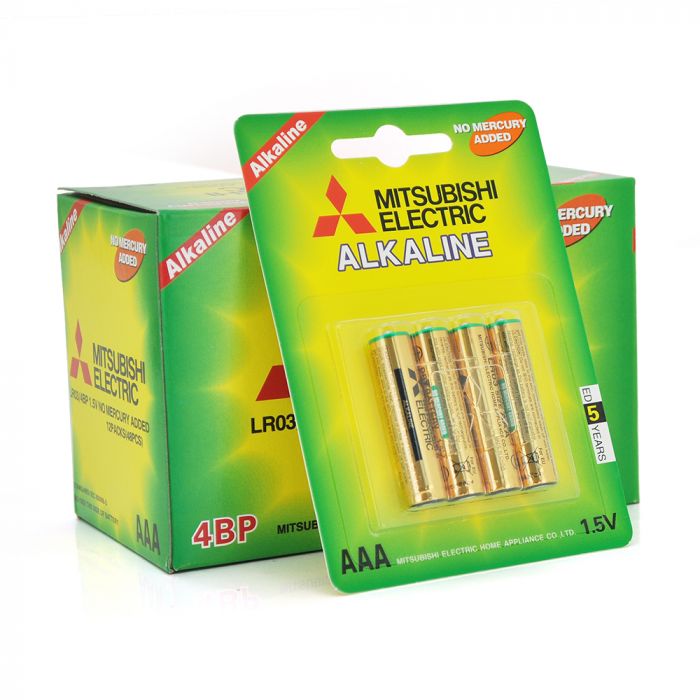 
					Батарейка лужна MITSUBISHI 1.5V AAA / LR03, 4pcs / card, 48pcs / inner box, 576pcs / ctn