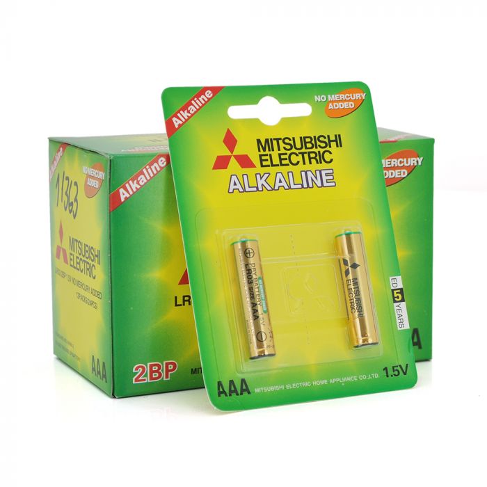 
					Батарейка лужна MITSUBISHI 1.5V AAA / LR03, 2pcs / card, 24pcs / inner box, 288pcs / ctn